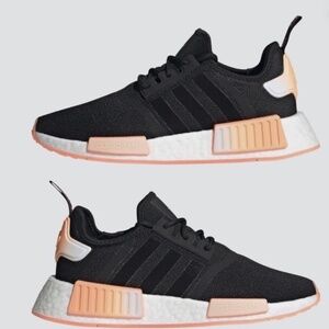 Adidas Women’s NMD R1 Black Orange Sneakers Sz 6.5 | NWT | In Box